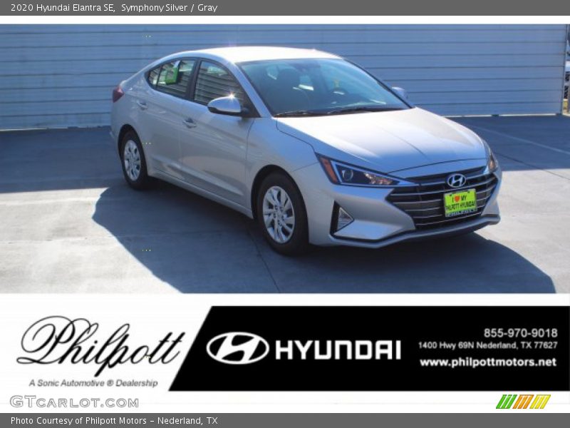 Symphony Silver / Gray 2020 Hyundai Elantra SE