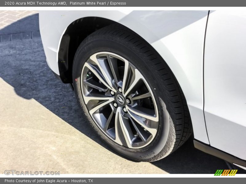 Platinum White Pearl / Espresso 2020 Acura MDX Technology AWD