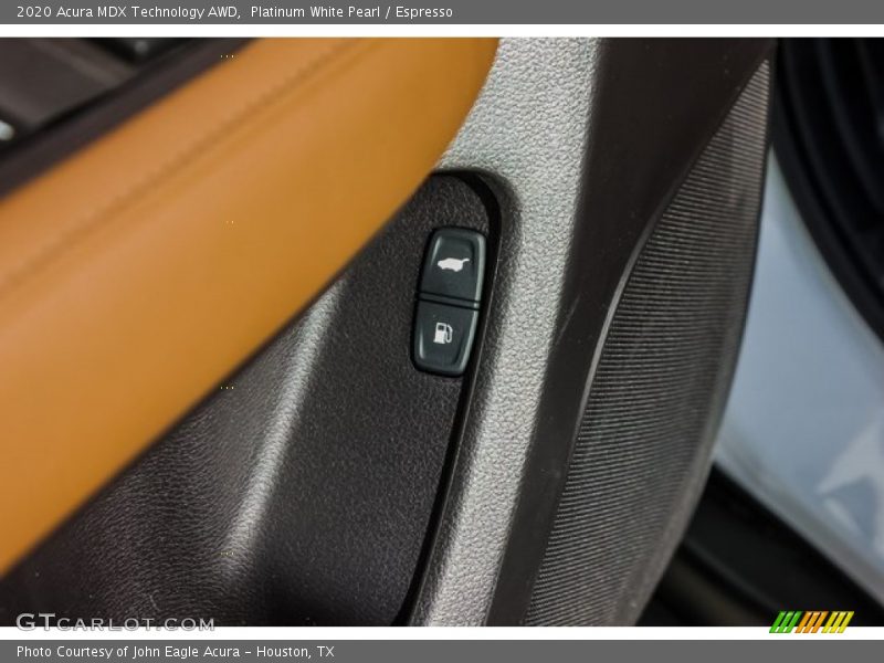 Platinum White Pearl / Espresso 2020 Acura MDX Technology AWD