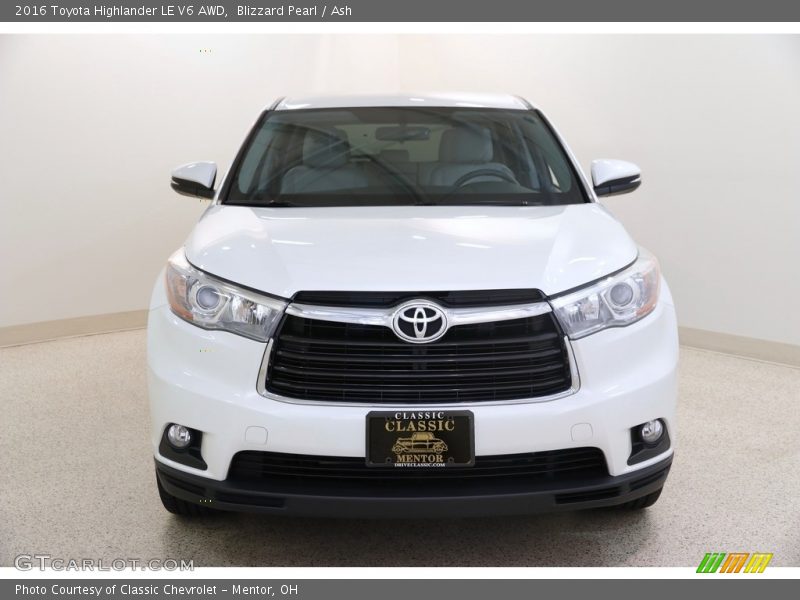 Blizzard Pearl / Ash 2016 Toyota Highlander LE V6 AWD