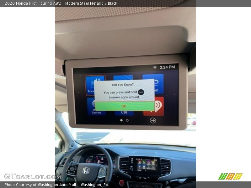 Modern Steel Metallic / Black 2020 Honda Pilot Touring AWD