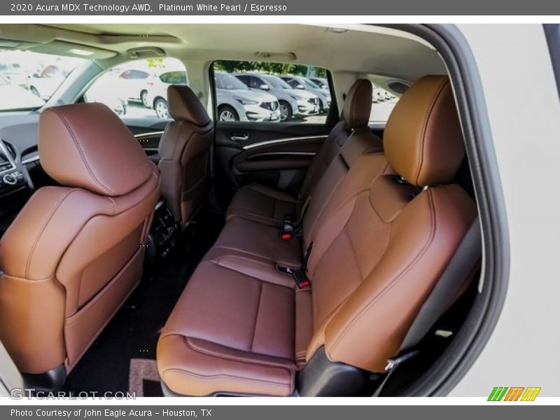 Platinum White Pearl / Espresso 2020 Acura MDX Technology AWD