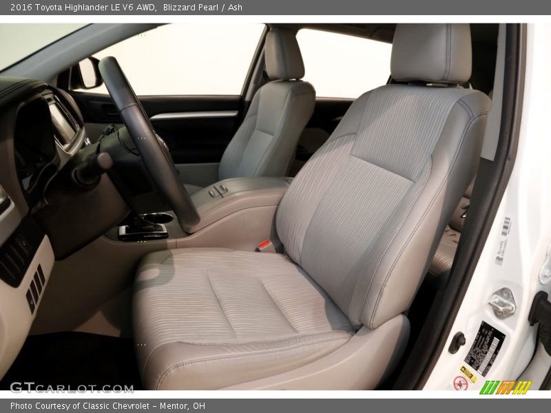 Blizzard Pearl / Ash 2016 Toyota Highlander LE V6 AWD