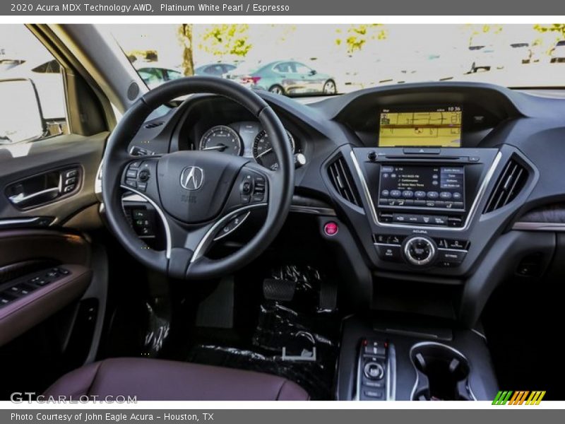 Platinum White Pearl / Espresso 2020 Acura MDX Technology AWD