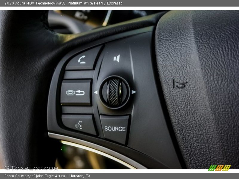 Platinum White Pearl / Espresso 2020 Acura MDX Technology AWD