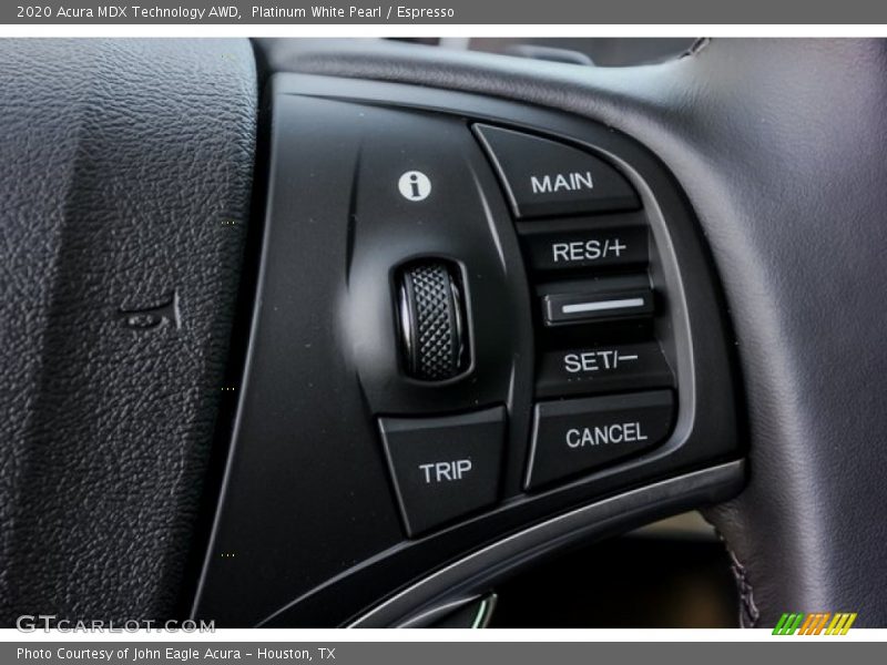 Platinum White Pearl / Espresso 2020 Acura MDX Technology AWD