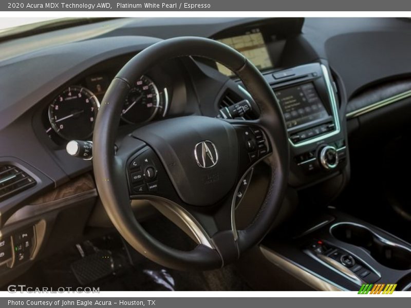 Platinum White Pearl / Espresso 2020 Acura MDX Technology AWD