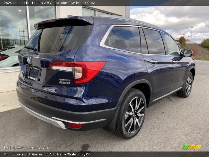 Obsidian Blue Pearl / Gray 2020 Honda Pilot Touring AWD