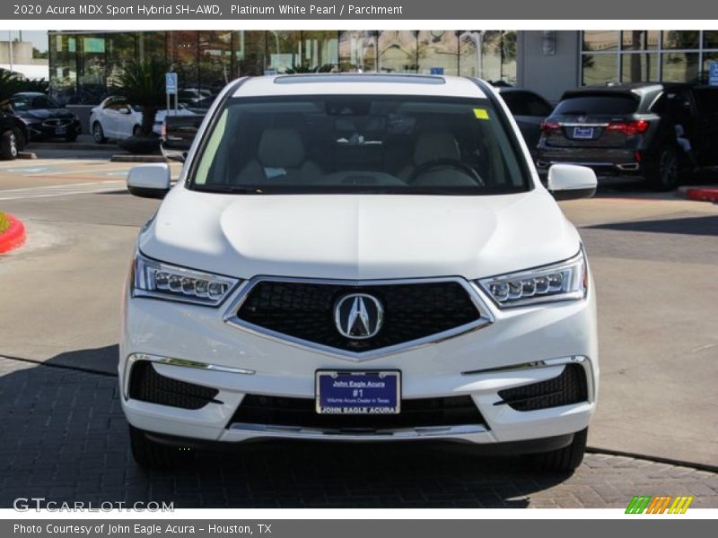 Platinum White Pearl / Parchment 2020 Acura MDX Sport Hybrid SH-AWD