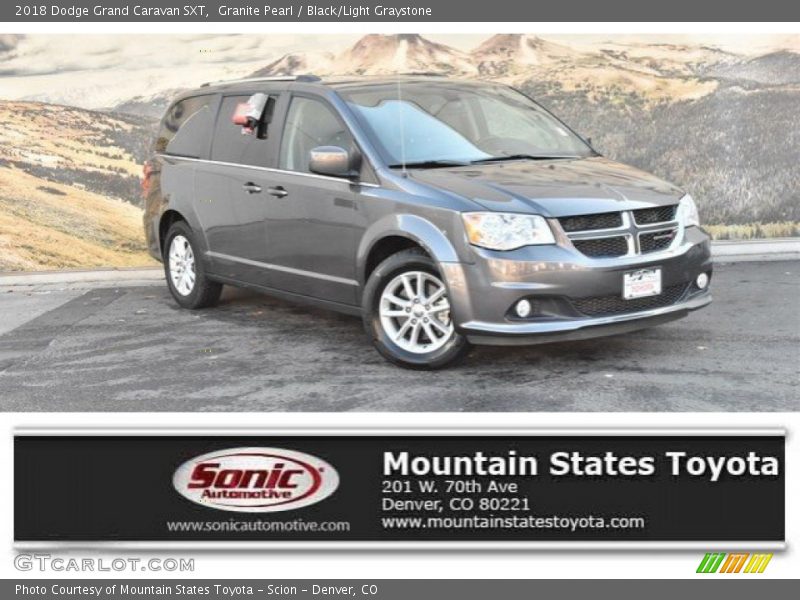 Granite Pearl / Black/Light Graystone 2018 Dodge Grand Caravan SXT