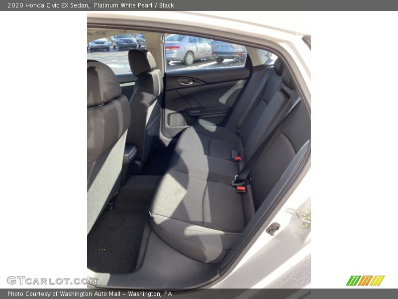 Platinum White Pearl / Black 2020 Honda Civic EX Sedan
