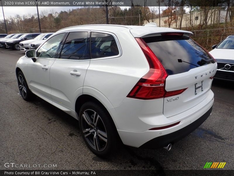 Crystal White Metallic / Blonde 2020 Volvo XC60 T6 AWD Momentum