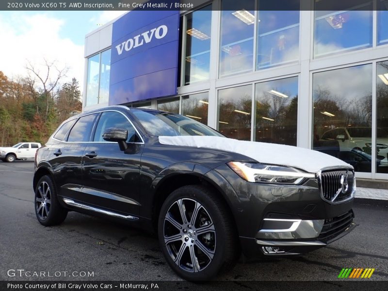 Pine Grey Metallic / Blonde 2020 Volvo XC60 T5 AWD Inscription