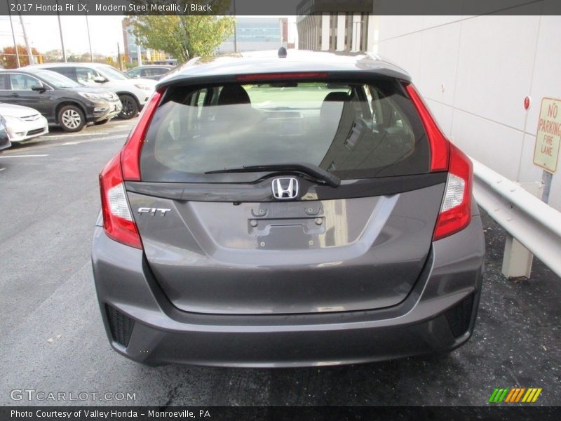 Modern Steel Metallic / Black 2017 Honda Fit LX