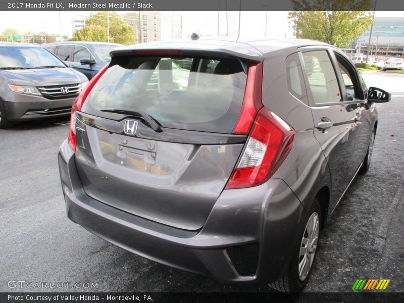 Modern Steel Metallic / Black 2017 Honda Fit LX