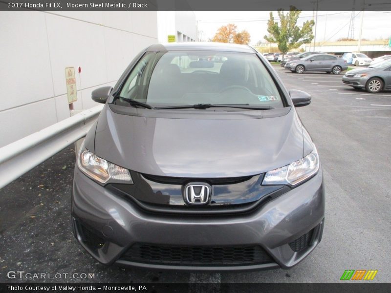 Modern Steel Metallic / Black 2017 Honda Fit LX