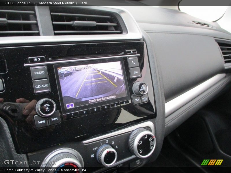 Modern Steel Metallic / Black 2017 Honda Fit LX