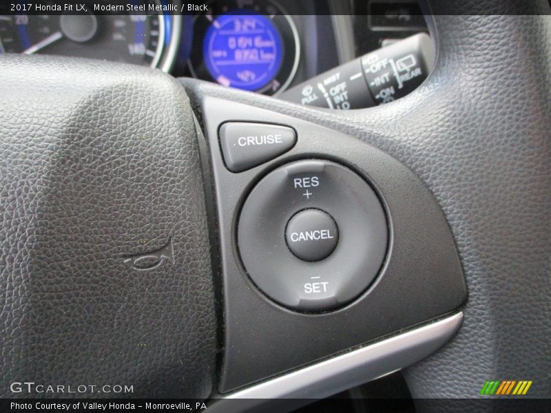 Modern Steel Metallic / Black 2017 Honda Fit LX