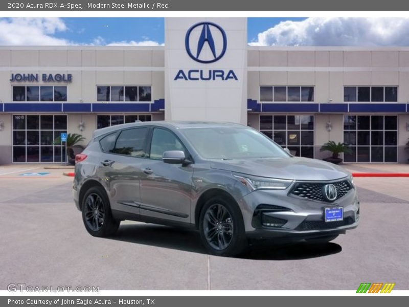 Modern Steel Metallic / Red 2020 Acura RDX A-Spec