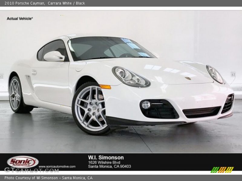 Carrara White / Black 2010 Porsche Cayman