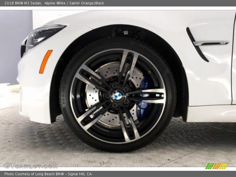 Alpine White / Sakhir Orange/Black 2018 BMW M3 Sedan
