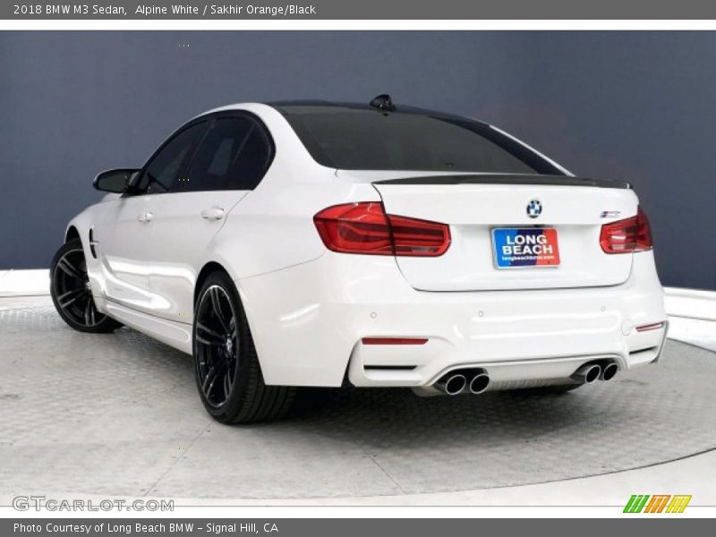 Alpine White / Sakhir Orange/Black 2018 BMW M3 Sedan