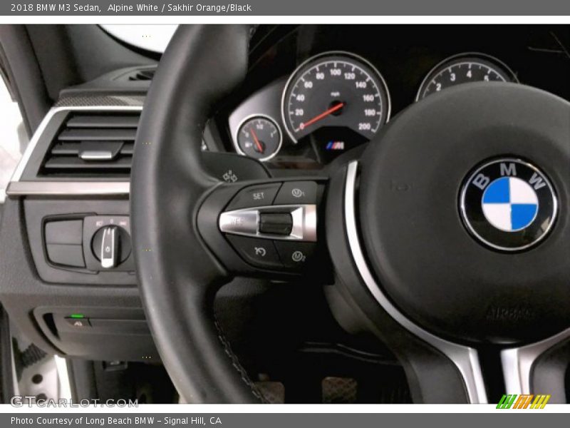 Alpine White / Sakhir Orange/Black 2018 BMW M3 Sedan