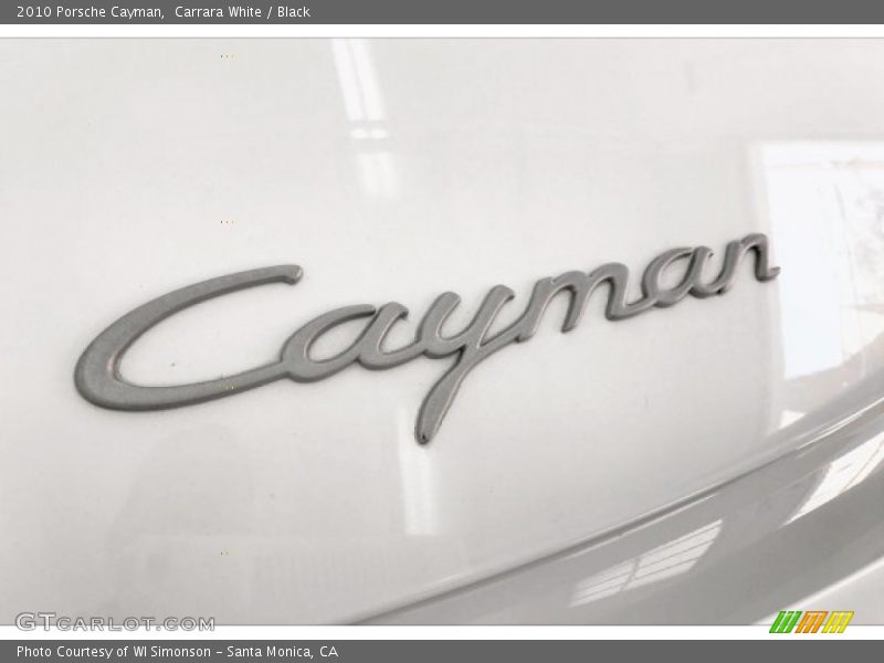 Carrara White / Black 2010 Porsche Cayman