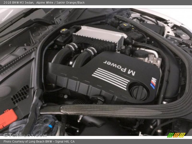 Alpine White / Sakhir Orange/Black 2018 BMW M3 Sedan