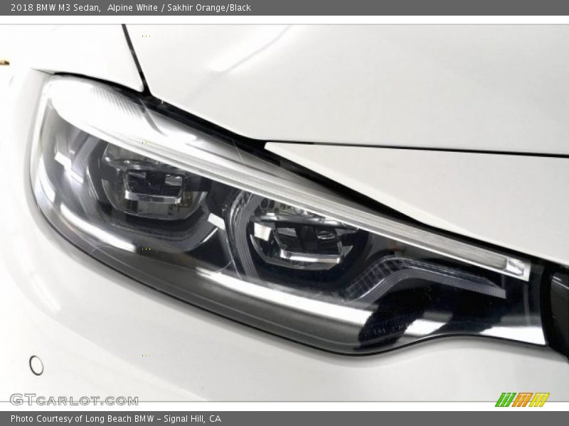 Alpine White / Sakhir Orange/Black 2018 BMW M3 Sedan