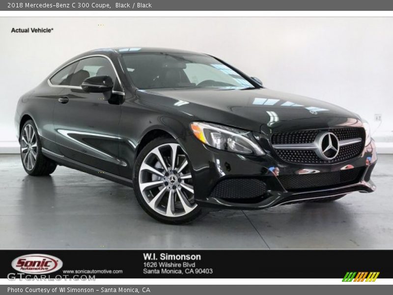 Black / Black 2018 Mercedes-Benz C 300 Coupe