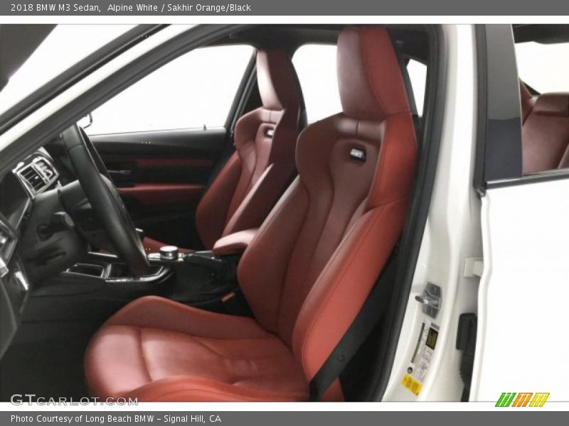 Alpine White / Sakhir Orange/Black 2018 BMW M3 Sedan