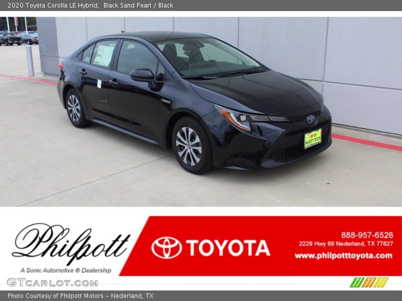 Black Sand Pearl / Black 2020 Toyota Corolla LE Hybrid
