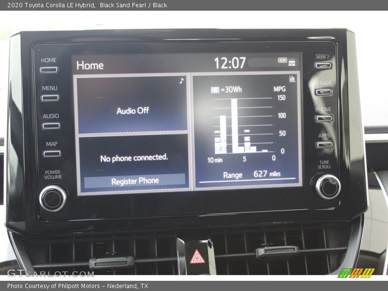 Black Sand Pearl / Black 2020 Toyota Corolla LE Hybrid