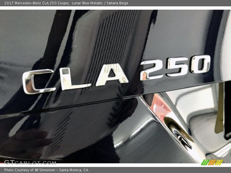 Lunar Blue Metallic / Sahara Beige 2017 Mercedes-Benz CLA 250 Coupe