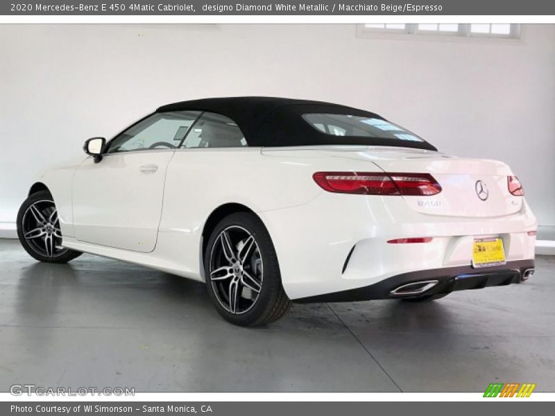 designo Diamond White Metallic / Macchiato Beige/Espresso 2020 Mercedes-Benz E 450 4Matic Cabriolet