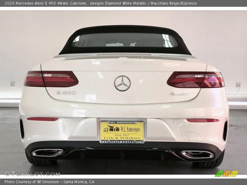 designo Diamond White Metallic / Macchiato Beige/Espresso 2020 Mercedes-Benz E 450 4Matic Cabriolet