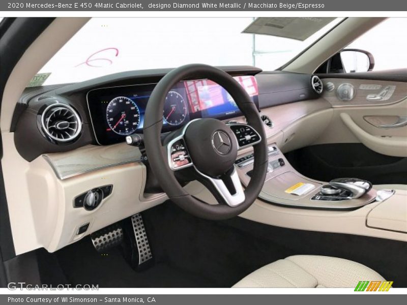 designo Diamond White Metallic / Macchiato Beige/Espresso 2020 Mercedes-Benz E 450 4Matic Cabriolet