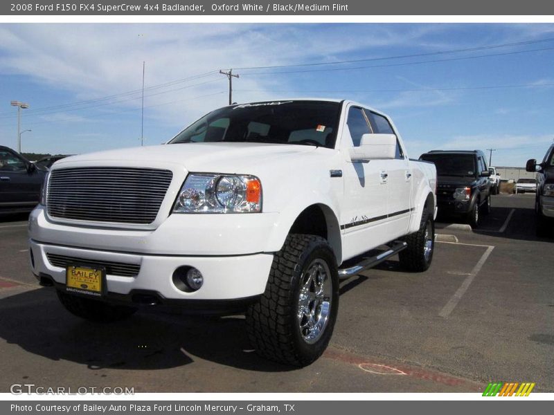 Oxford White / Black/Medium Flint 2008 Ford F150 FX4 SuperCrew 4x4 Badlander