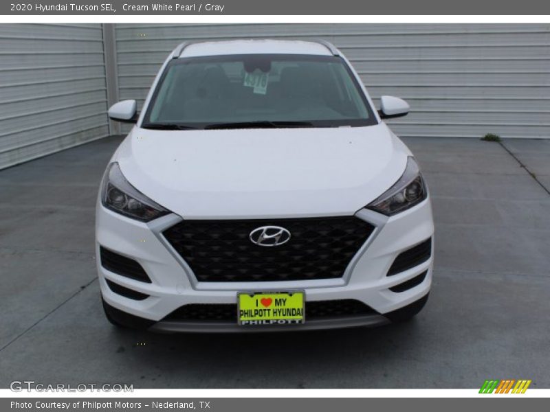 Cream White Pearl / Gray 2020 Hyundai Tucson SEL