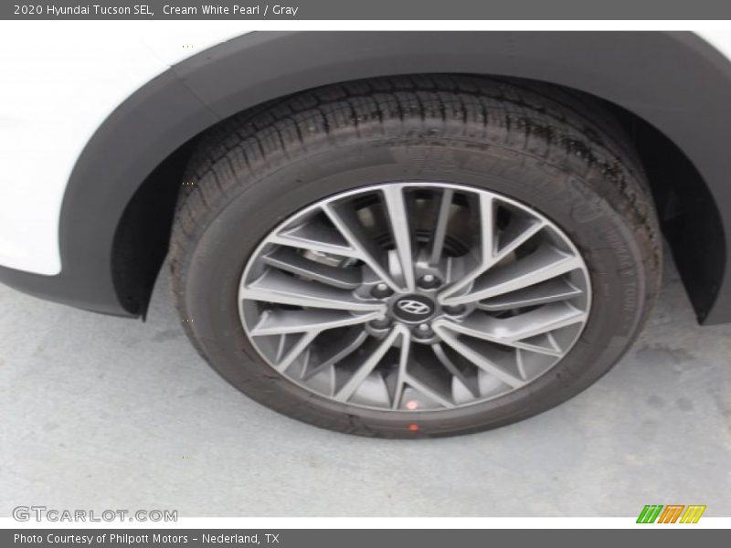 Cream White Pearl / Gray 2020 Hyundai Tucson SEL