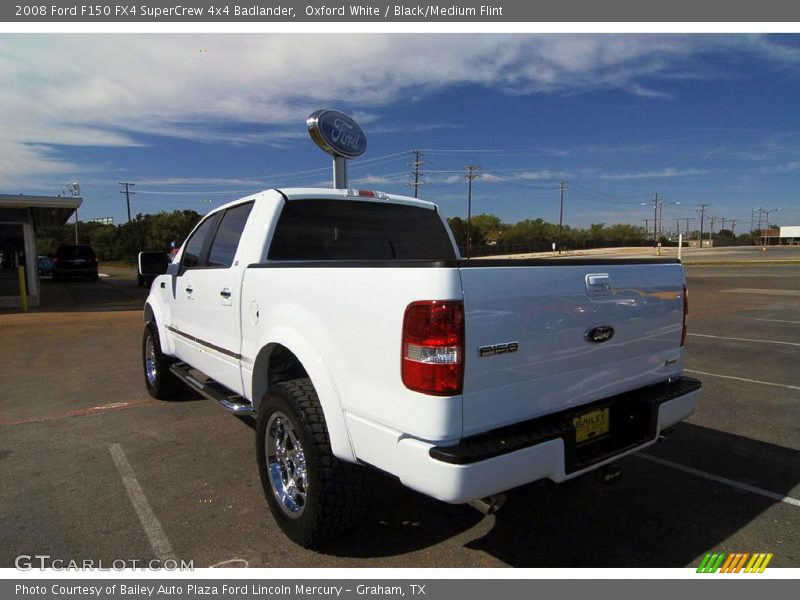 Oxford White / Black/Medium Flint 2008 Ford F150 FX4 SuperCrew 4x4 Badlander
