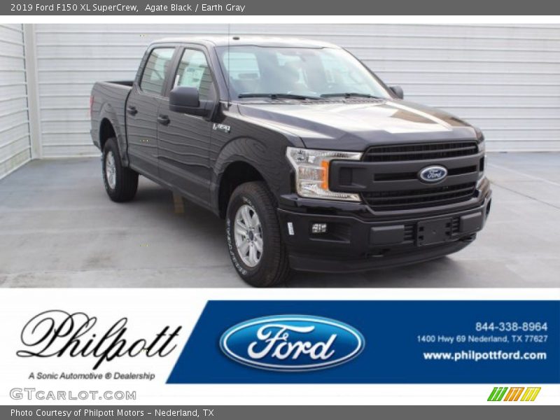 Agate Black / Earth Gray 2019 Ford F150 XL SuperCrew