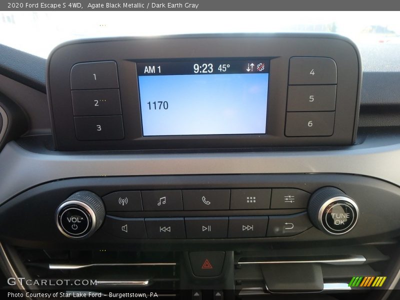 Agate Black Metallic / Dark Earth Gray 2020 Ford Escape S 4WD