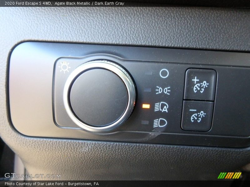 Agate Black Metallic / Dark Earth Gray 2020 Ford Escape S 4WD