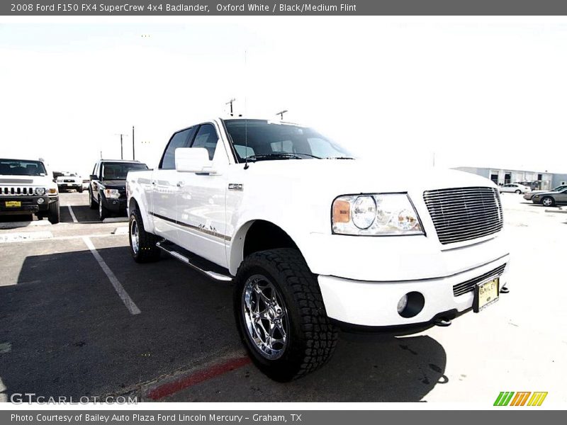 Oxford White / Black/Medium Flint 2008 Ford F150 FX4 SuperCrew 4x4 Badlander