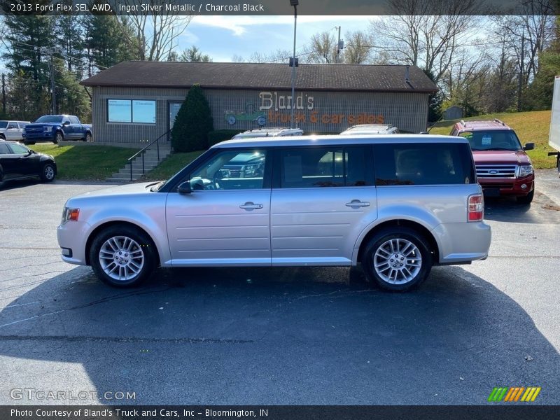 Ingot Silver Metallic / Charcoal Black 2013 Ford Flex SEL AWD
