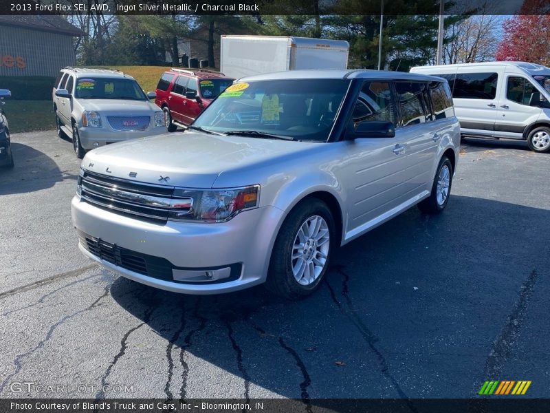 Ingot Silver Metallic / Charcoal Black 2013 Ford Flex SEL AWD