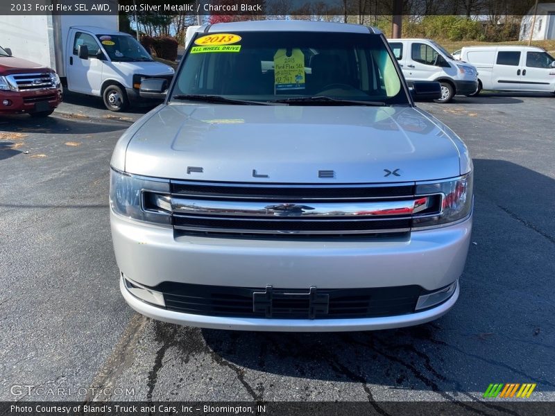 Ingot Silver Metallic / Charcoal Black 2013 Ford Flex SEL AWD