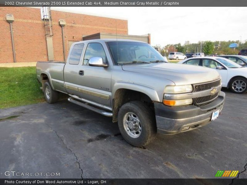 Medium Charcoal Gray Metallic / Graphite 2002 Chevrolet Silverado 2500 LS Extended Cab 4x4
